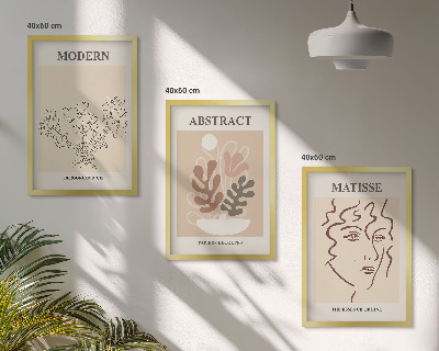 Cadre photo mural Lignes de plantes modernes