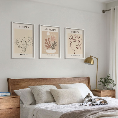 Cadre photo mural Lignes de plantes modernes