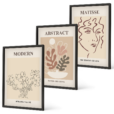 Cadre photo mural Lignes de plantes modernes