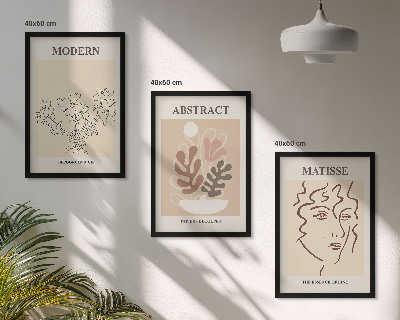 Cadre photo mural Lignes de plantes modernes