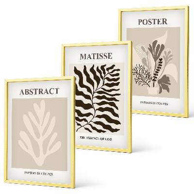 Cadre photo mural Motifs végétaux beige-brun