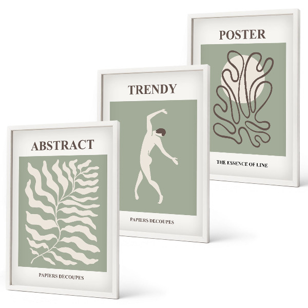 Cadre photo mural Les motifs végétaux verts de Matisse