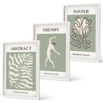 Cadre photo mural Les motifs végétaux verts de Matisse