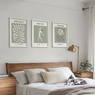 Cadre photo mural Les motifs végétaux verts de Matisse