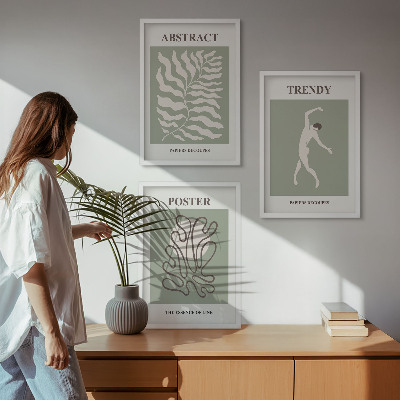 Cadre photo mural Les motifs végétaux verts de Matisse