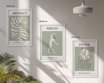 Cadre photo mural Les motifs végétaux verts de Matisse
