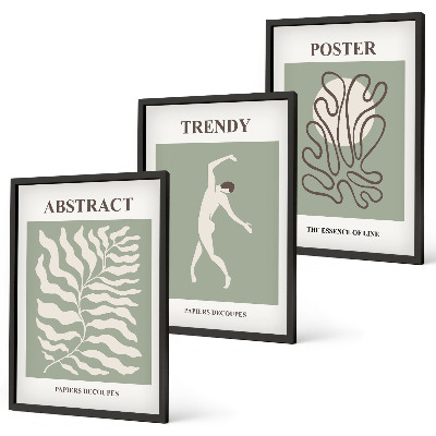 Cadre photo mural Les motifs végétaux verts de Matisse