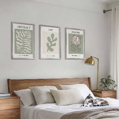 Lot de 3 tableaux pour salon Affiches de motifs végétaux de Matisse