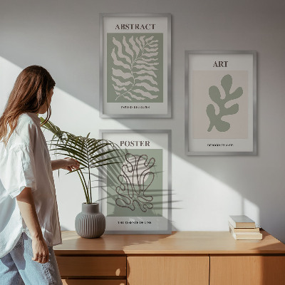 Lot de 3 tableaux pour salon Affiches de motifs végétaux de Matisse