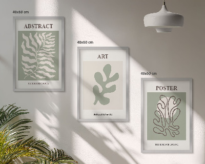 Lot de 3 tableaux pour salon Affiches de motifs végétaux de Matisse