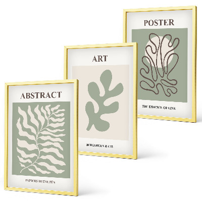 Lot de 3 tableaux pour salon Affiches de motifs végétaux de Matisse