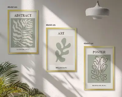 Lot de 3 affiches motifs végétaux de Matisse tableaux décoratifs pour salon