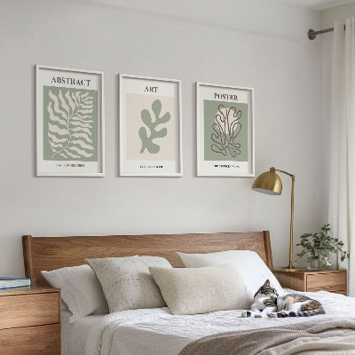 Lot de 3 tableaux pour salon Affiches de motifs végétaux de Matisse