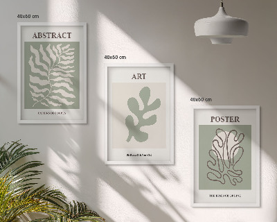 Lot de 3 tableaux pour salon Affiches de motifs végétaux de Matisse