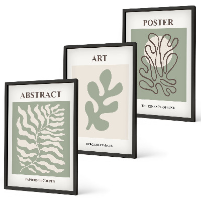 Lot de 3 tableaux pour salon Affiches de motifs végétaux de Matisse