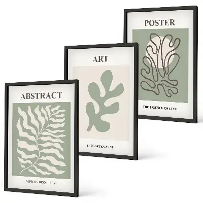 Lot de 3 affiches motifs végétaux de Matisse tableaux décoratifs pour salon