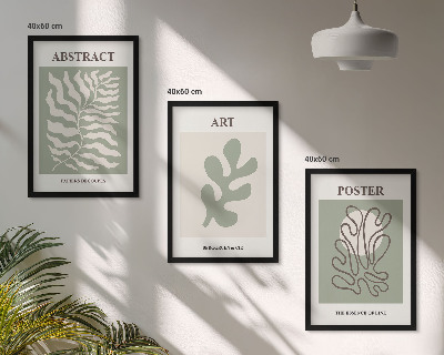 Lot de 3 tableaux pour salon Affiches de motifs végétaux de Matisse