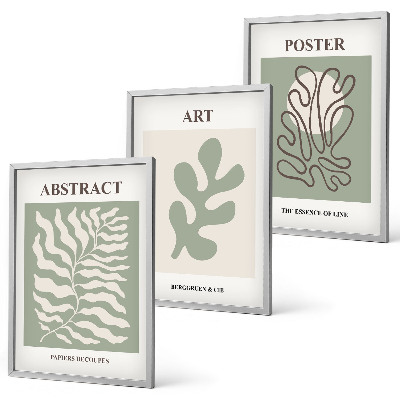 Lot de 3 tableaux pour salon Affiches de motifs végétaux de Matisse