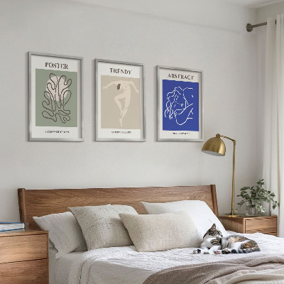 Lot de 3 tableaux pour salon Graphismes pastel d'Henri Matisse