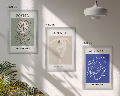 Lot de 3 tableaux pour salon Graphismes pastel d'Henri Matisse