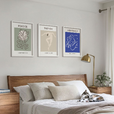 Lot de 3 tableaux pour salon Graphismes pastel d'Henri Matisse