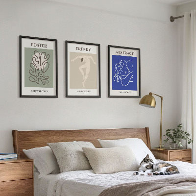 Lot de 3 tableaux pour salon Graphismes pastel d'Henri Matisse