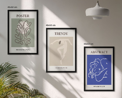 Lot de 3 tableaux pour salon Graphismes pastel d'Henri Matisse