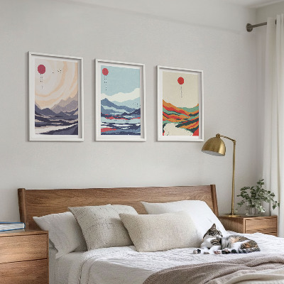 Cadre photo mural Abstractions de montagnes japonaises