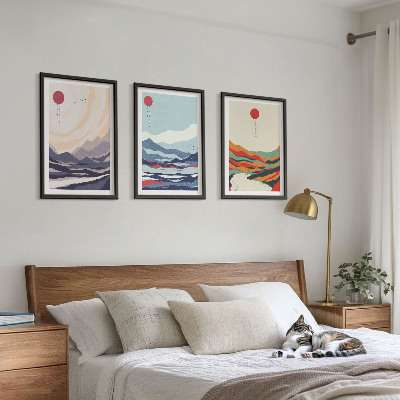 Cadre photo mural Abstractions de montagnes japonaises