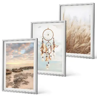 Cadre photo mural en forme de nuage tressé en herbe de mer