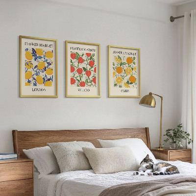 Cadre photo mural Affiches de fleurs dans les villes