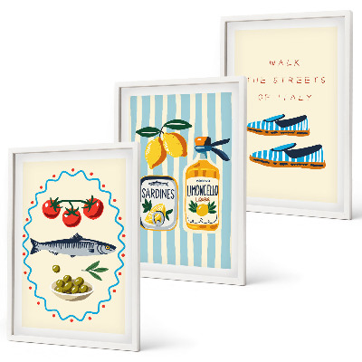 Cadre photo mural Images de style de vie aux saveurs italiennes