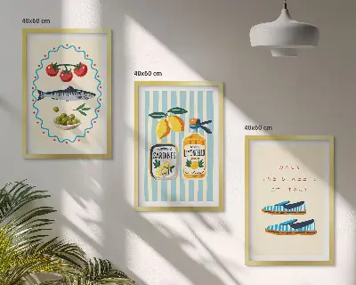 Cadre photo mural avec clichés lifestyle aux saveurs italiennes