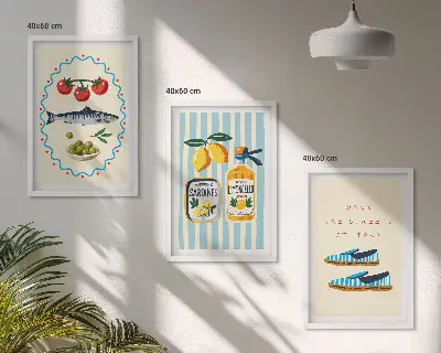Cadre photo mural avec clichés lifestyle aux saveurs italiennes