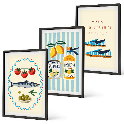 Cadre photo mural Images de style de vie aux saveurs italiennes