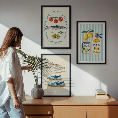 Cadre photo mural avec clichés lifestyle aux saveurs italiennes