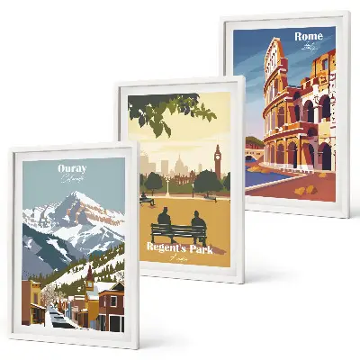 Cadre photo mural représentant les montagnes d'Ouray et le Colisée de Londres