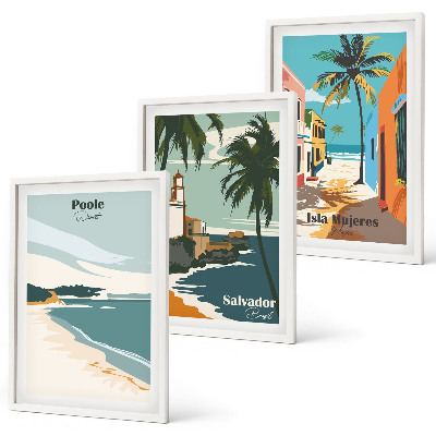Cadre photo mural Plages tropicales et palmiers