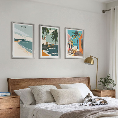 Cadre photo mural Plages tropicales et palmiers