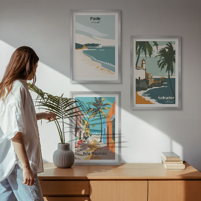 Cadre photo mural Plages tropicales et palmiers