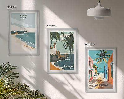 Cadre photo mural Plages tropicales et palmiers