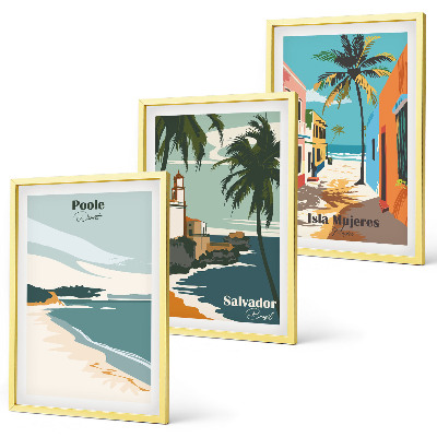 Cadre photo mural Plages tropicales et palmiers
