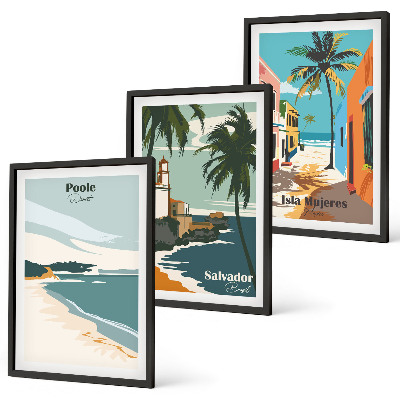Cadre photo mural Plages tropicales et palmiers