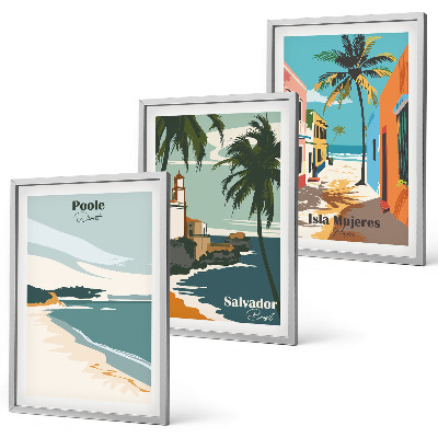 Cadre photo mural Plages tropicales et palmiers