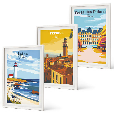 Cadre photo mural Vues des lieux en bord de mer des villes