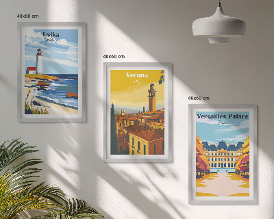 Cadre photo mural Vues des lieux en bord de mer des villes