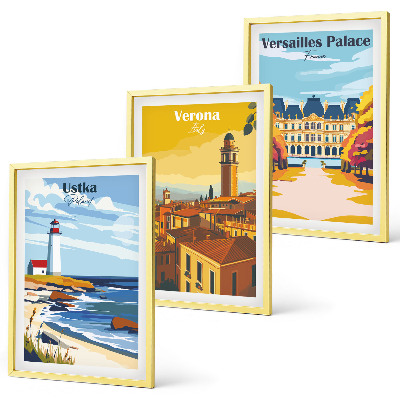 Cadre photo mural Vues des lieux en bord de mer des villes