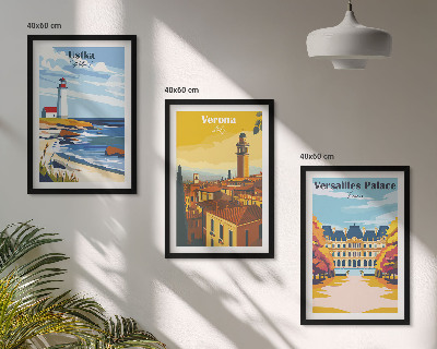 Cadre photo mural Vues des lieux en bord de mer des villes