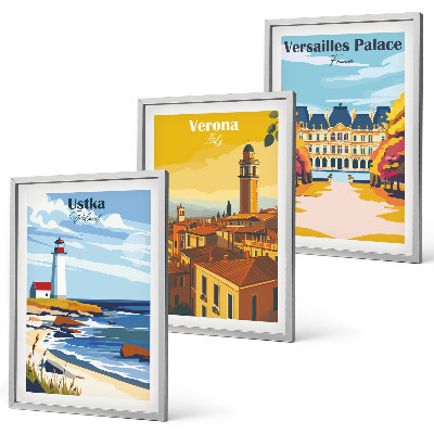 Cadre photo mural Vues des lieux en bord de mer des villes