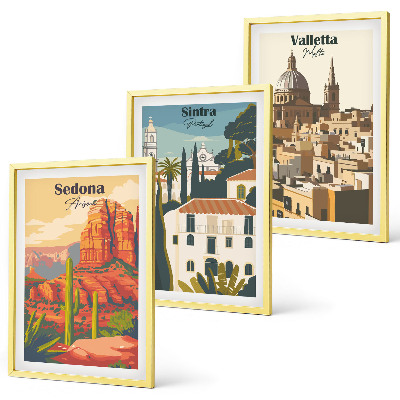 Cadre photo mural Vues Sedona Sintra La Valette rétro